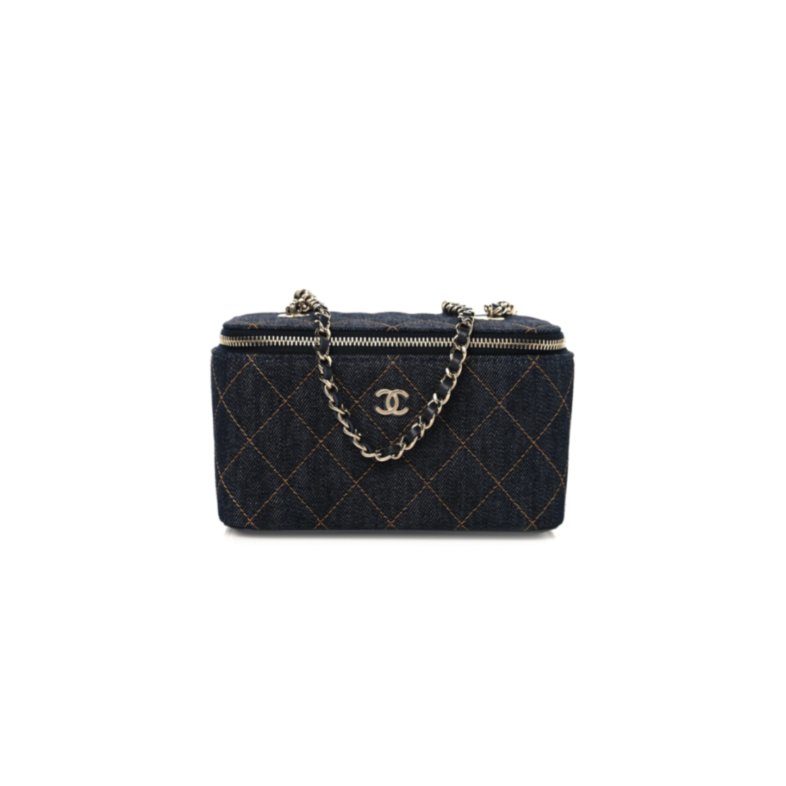 CHANEL CLASSIC LONG VANITY WITH CHAIN DENIM AP1341 (17*9.5*8cm)